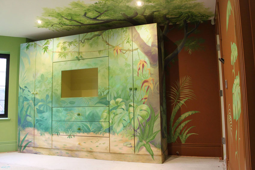 jungle mural funiture painting cheshire