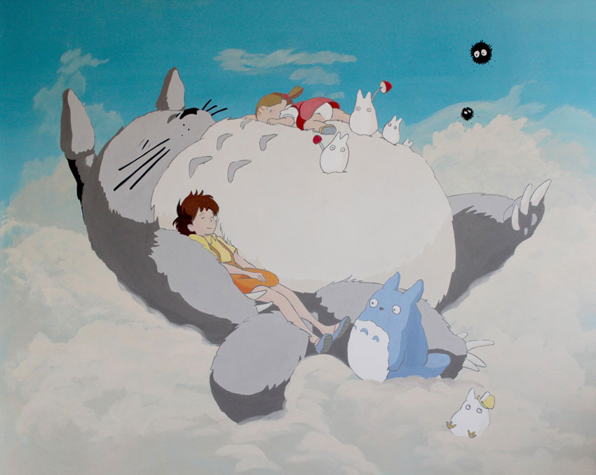 studio ghibli totoro mural cheshire